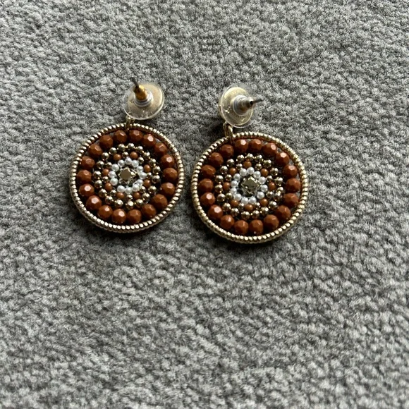 J.Crew Factory Beaded Circle Earrings - Picture 2 of 5